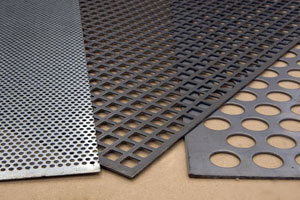image of metallic perforated sheets 